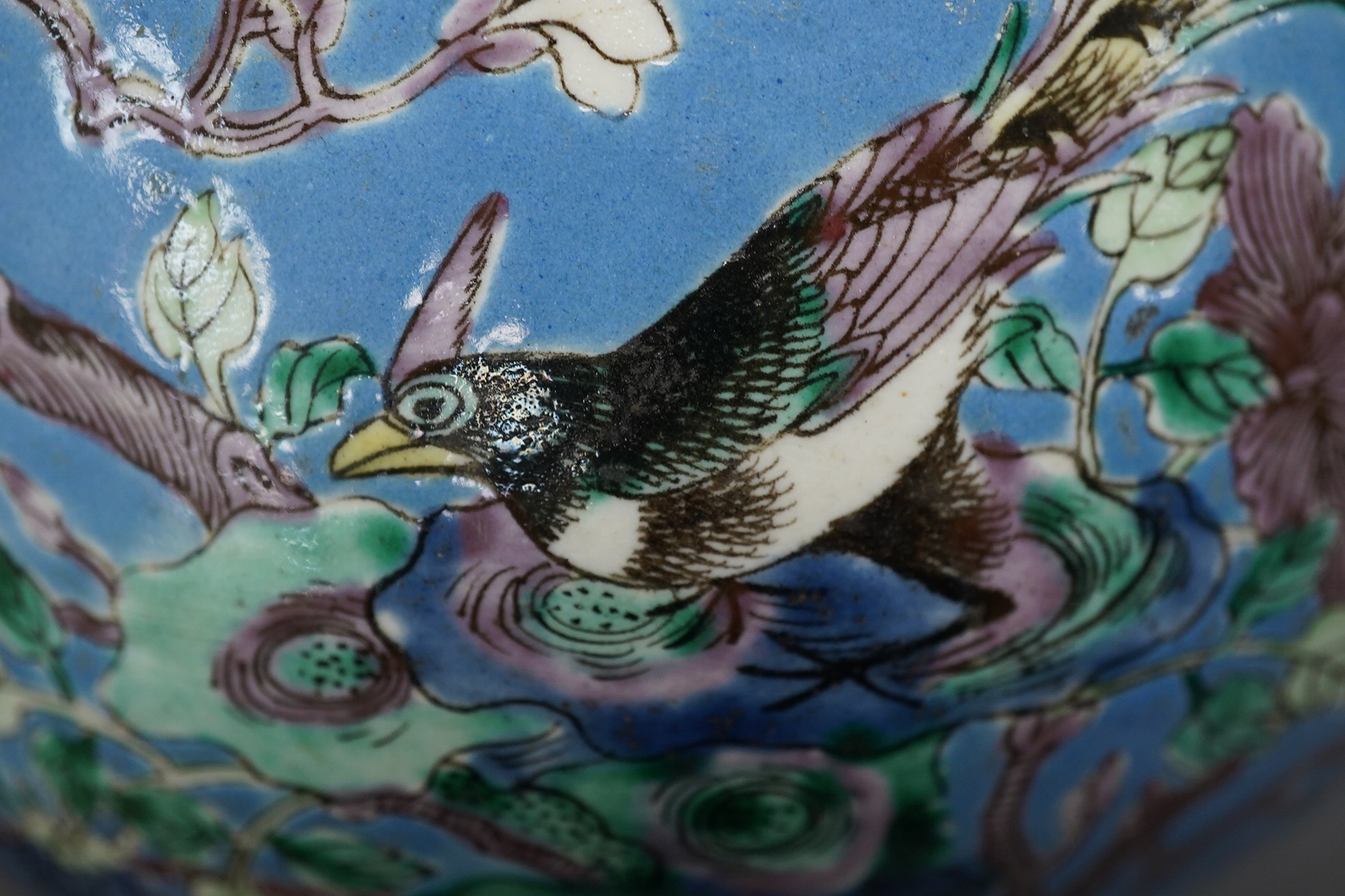 An unusual Chinese famille verte bowl, Guangxu mark, probably Republic Period